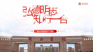 General PPT template for summary, report and defense of Shangqiu University