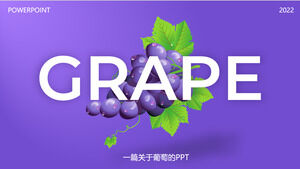 Prosty atmosferyczny fioletowy szablon wprowadzenia winogron ppt