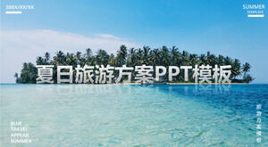 Modelo de ppt de plano de turismo de ilha de verão