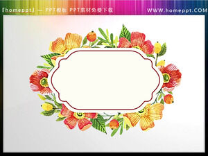 Download 5 pieces of exquisite watercolor garland PPT materials