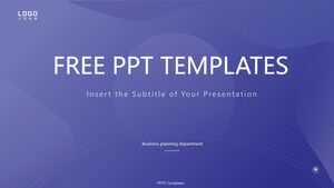Modello PowerPoint gratuito per affari eleganti blu