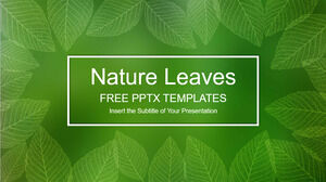 Бесплатный шаблон Powerpoint для листьев природы