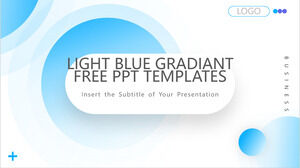 Açık Mavi İşletmeler için Ücretsiz Powerpoint Şablonu
