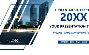 Modello PowerPoint gratuito per il business dell'architettura urbana