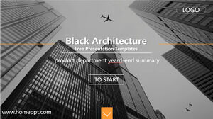 Plantilla de PowerPoint gratuita para la arquitectura negra