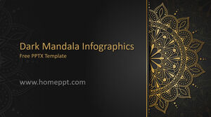 Modello PowerPoint gratuito per Dark Mandala
