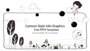 Kostenlose PowerPoint-Vorlage für Cartoon-Marketing