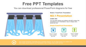Modello PowerPoint gratuito per l'energia elettrica dell'acqua