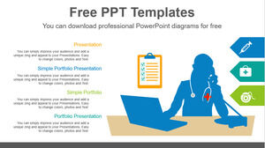 Modelo de Powerpoint gratuito para verificação de telemedicina