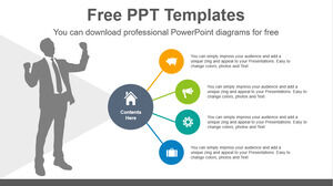 Free Powerpoint Template for Successful Business Man