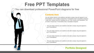 Free Powerpoint Template for Success Business Man