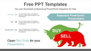 Șablon Powerpoint gratuit pentru tranzacționarea acțiunilor