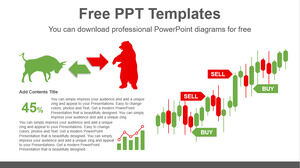 Modelo de Powerpoint gratuito para gráfico de negociação de ações