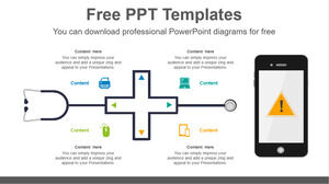 Free Powerpoint Template for Stethoscope Radial