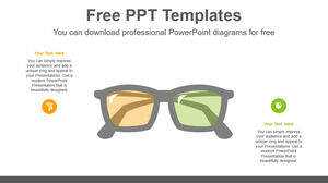 Modello PowerPoint gratuito per guardare gli occhiali