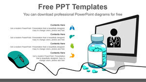 Modèle Powerpoint gratuit pour Internet Doctor PPT