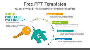 Plantilla de PowerPoint gratuita para House Key Progress