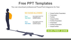 Silah Serbest Bölgeleri için Ücretsiz Powerpoint Şablonu