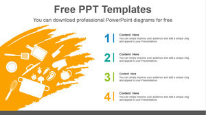 Plantilla de PowerPoint gratuita para herramientas de cocina dinámicas