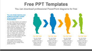 Modelo de Powerpoint gratuito para mudança de peso da dieta