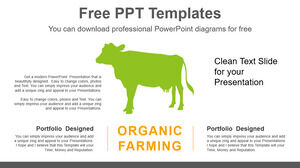 Бесплатный шаблон Powerpoint для силуэта коровы