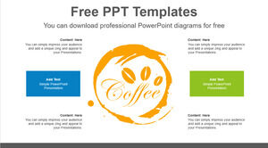 Бесплатный шаблон Powerpoint для кофейных зерен
