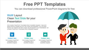 Бесплатный шаблон Powerpoint для бизнес-зонтика