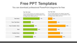 Free Powerpoint Template for Two Horizontal bar chart