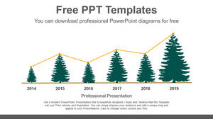 Free Powerpoint Template for Tree line chart
