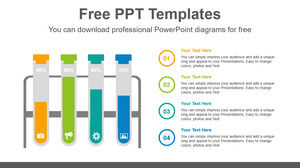 Free Powerpoint Template for Test Tube Chart
