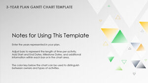 Free Powerpoint Template for Three Year Gantt Chart