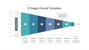 Free Powerpoint Template for 6 Stages Funnel