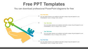 Free Powerpoint Template for Hand Holding Key