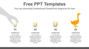 Modèle Powerpoint gratuit pour la progression de l'œuf d'or