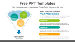 Free Powerpoint Template for Funnel Divided