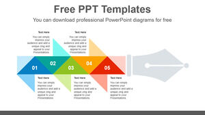 Modelo de Powerpoint gratuito para caneta-tinteiro