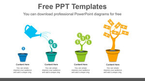 Free Powerpoint Template for Dollar plant growth