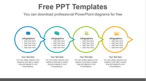 Free Powerpoint Template for Circle connection flow