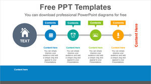 Free Powerpoint Template for Circle arrow