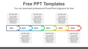 Template Powerpoint Gratis untuk Panah kotak teks