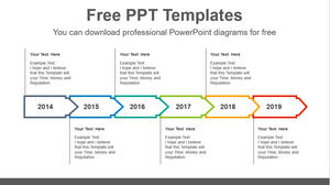 Plantilla de PowerPoint gratuita para la flecha del cuadro de texto