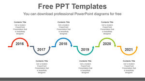 Free Powerpoint Template for Semi Doughnut Arrows