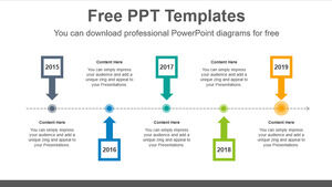 Template Powerpoint Gratis untuk Panah Persegi Panjang