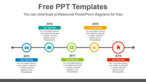 Modelo de Powerpoint gratuito para seta de linha circulada