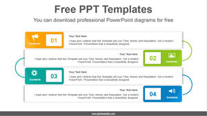 Köşe Yuvarlak Kartlar için Ücretsiz Powerpoint Şablonu