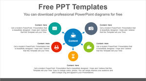 Free Powerpoint Template for Spread 5 circle