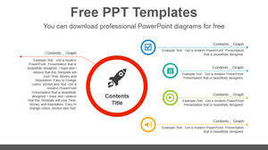 Modello PowerPoint gratuito per Spread 4 circle