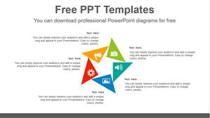 Plantilla de PowerPoint gratis para Triángulo de rotación