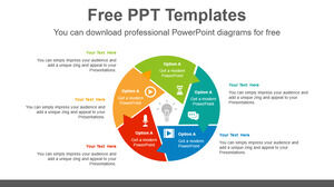 Plantilla de PowerPoint gratuita para formulario de sector de rotación