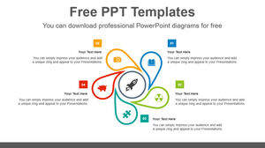 Dönen damlacıklar için Ücretsiz Powerpoint Şablonu